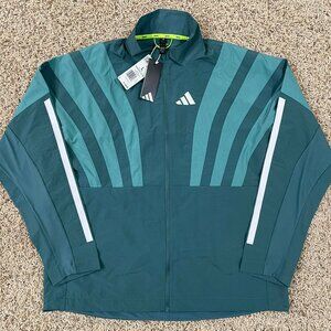 Adidas Adizero Men’s Archive Running Jacket Teal HZ3691, Size Large (New)